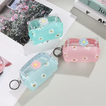 

Printed Leisure Casual New Fashion Rhinestone Square PVC Little Daisy Women's Mini Wallet Creative Wallet Handbags For Female