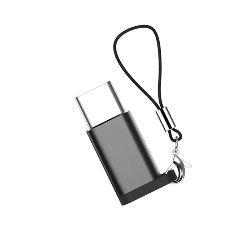 Black Usb type C штекер Micro USB Женский адаптер usb type-C поддержка OTG для Xiaomi 4C/LeTV/huawei/htc Oneplus LG планшет - Цвет: Black