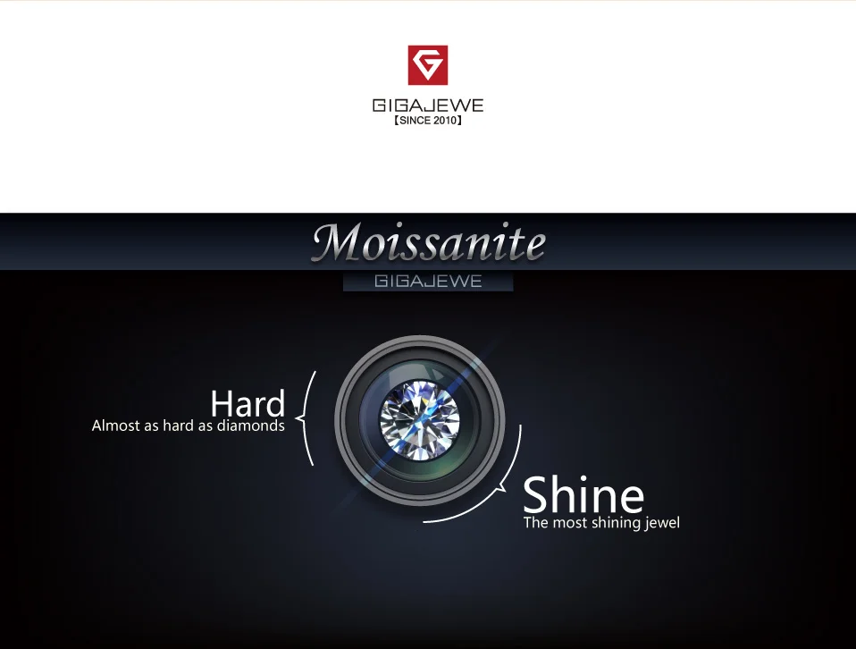 GIGAJEWE 1.2ct 7,0 мм EF Круглый 18 К покрытый белым золотом 925 Серебряный Муассанит ожерелье с бриллиантами проверенные ювелирные изделия подарок для женщин и девочек