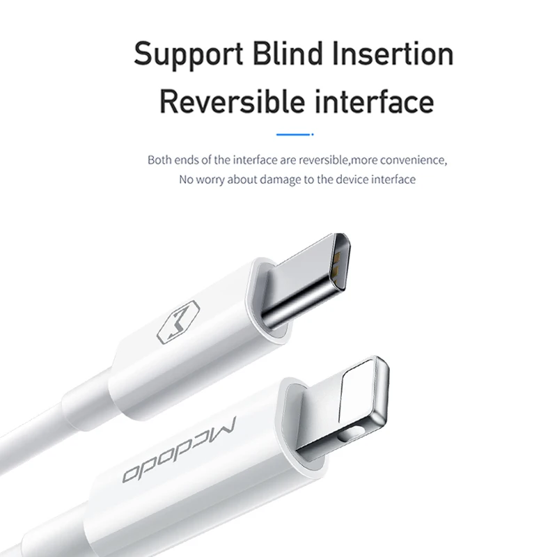 Mcdodo USB C кабель для iPhone X XS Max XR 8 Plus 30 Вт PD быстрое зарядное устройство usb type C для iPhone кабель для передачи данных для MacBook IPad Pro шнур