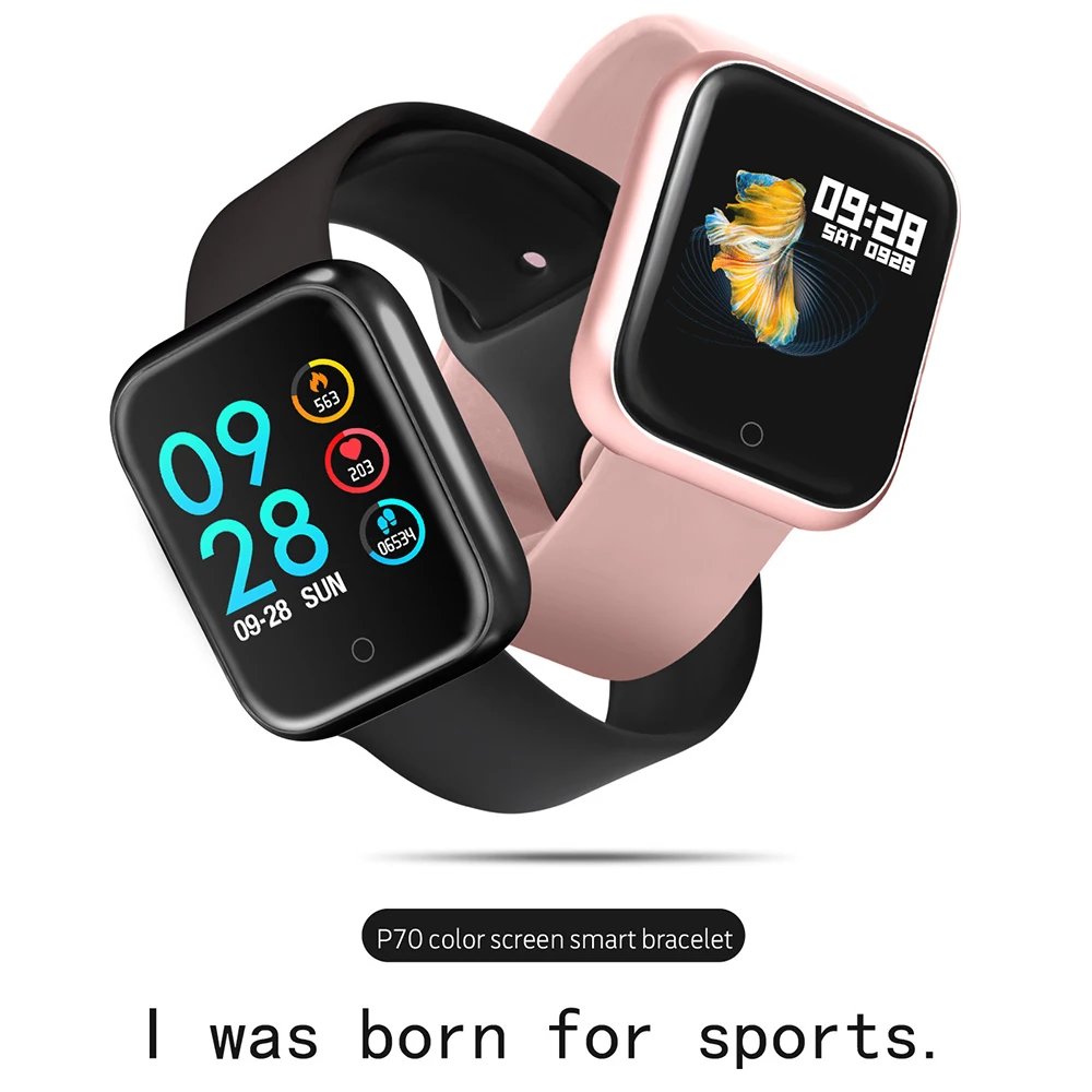 

2019 Women Waterproof Smart Watch P70 P68 Bluetooth 4.0 Smartwatch For Android Phone Heart Rate Monitor Fitness Tracker