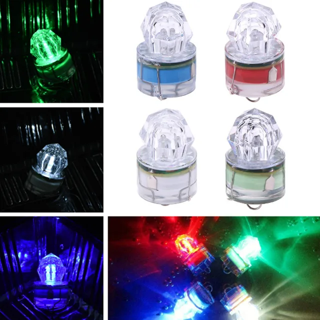 YORZENG Mini ABS LED Waterproof Fishing Bait Light Squid Fishing Lures Bait Deep Drop Underwater Fish Lure Lamp Lights