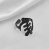Anniyo African Symbol Ring Stainless Steel Metal Finger Rings Gye Nyame Ethnic Jewelry African Cultural Wedding Bands #249221 5