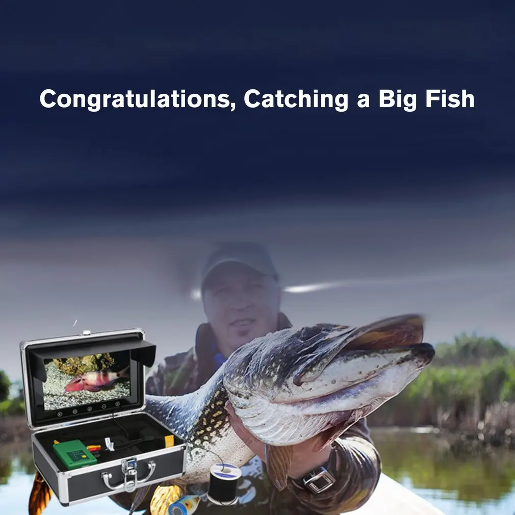 Visual Fish Finder Underwater Fishing Camera 10 Inch High Definition Display Monitor 90 Degrees View Angle LCD Screen