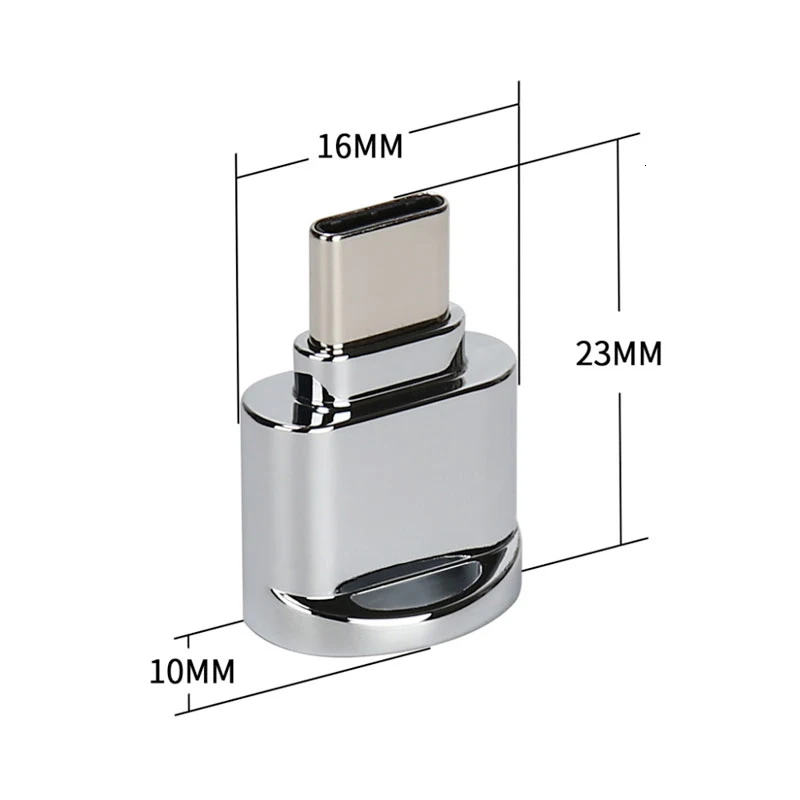 Мини OTG usb type C кард-ридер USB3.1 Micro SD TF Память для Macbook или смартфона с интерфейсом type c серебристый тип-c