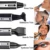 Kemei 4 in1 Ear Nose Hair Trimmer Clipper Professional Painless Eyebrow and Facial Hair Trimmer for Men Women Hair Removal Razor