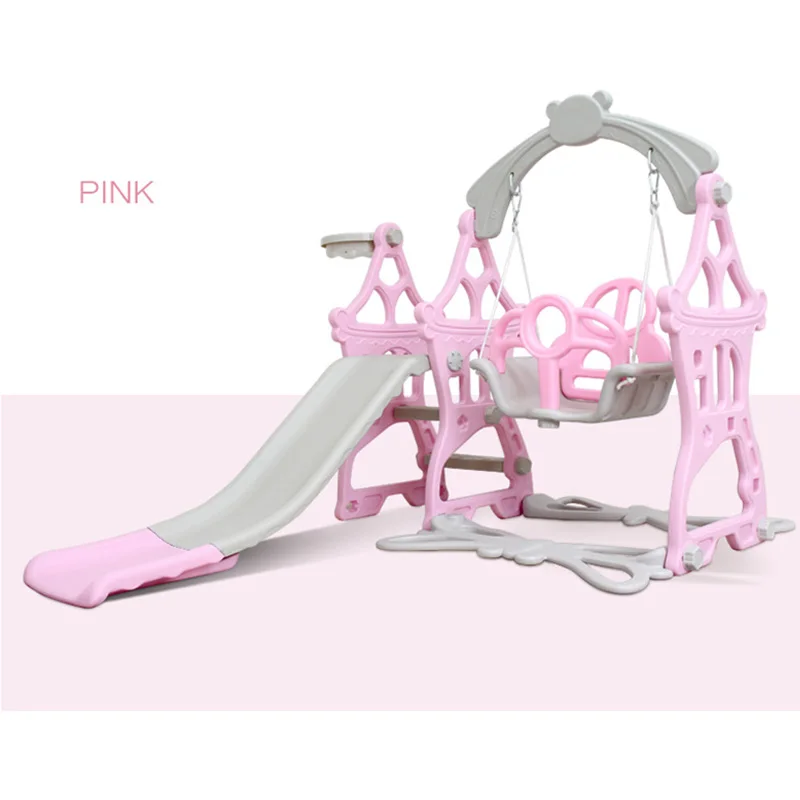 

Children's slide and swing, children's indoor playground for kindergarten, plastic multi-functional slide for children, three in