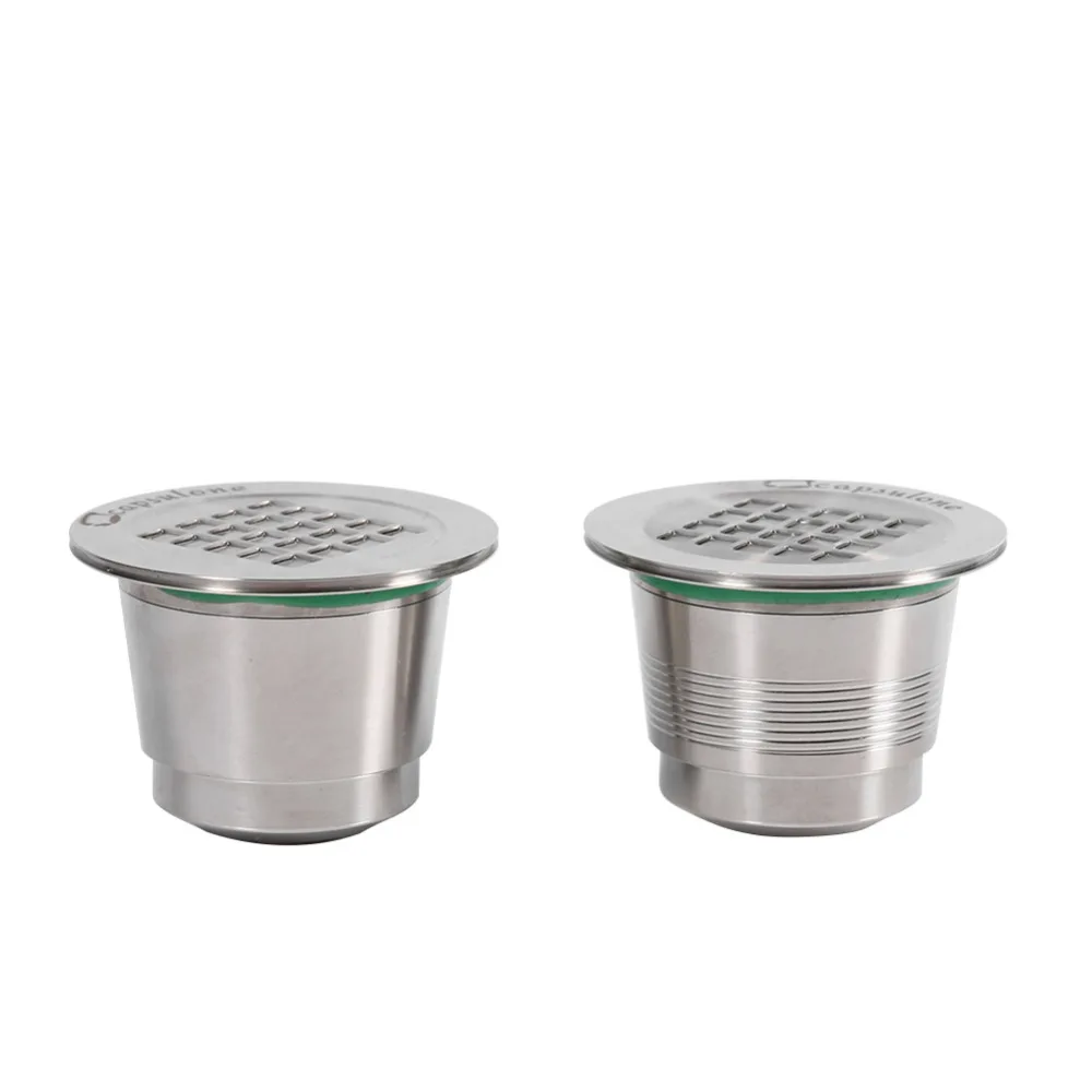 

8 Pcs/pack Coffee Capsule Steel Coffee Capsule Refillable Reusable Coffee Capsule 3.7x2.3x2.7cm Smooth/Thread Surface Optional