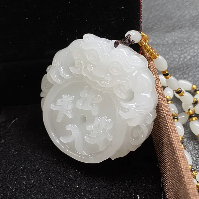 Белая Нефритовая резьба на удачу восстанавливающий Кристалл Рейки