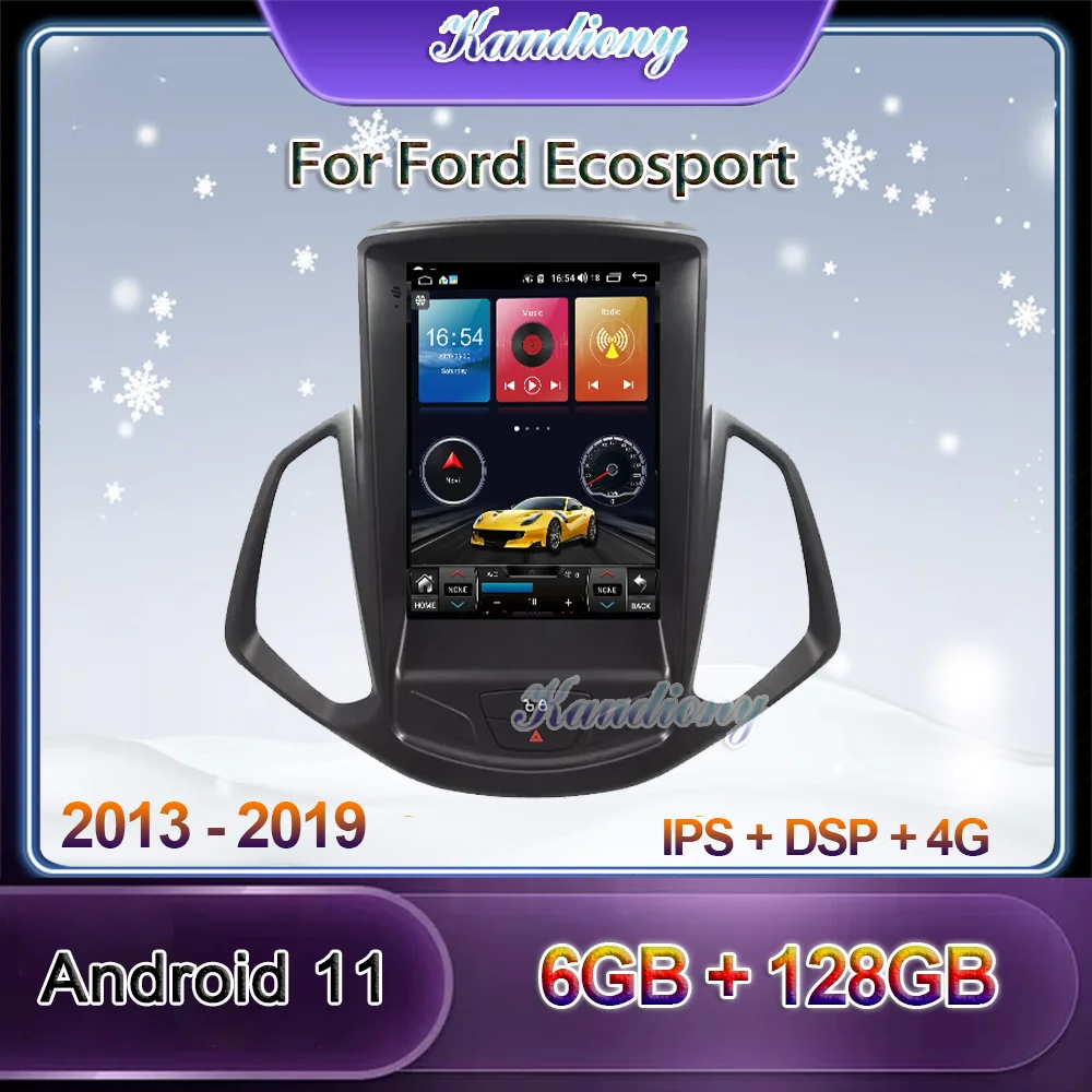 Автомобильная магнитола Kaudiony мультимедийный проигрыватель на Android 11 с экраном 10 4