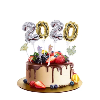 

2Pcs 6inch Happy Birthday Mini Foil 0-9 Number Balloon Cake Topper Kids Birthday Wedding Party Cake Decoration Supplies