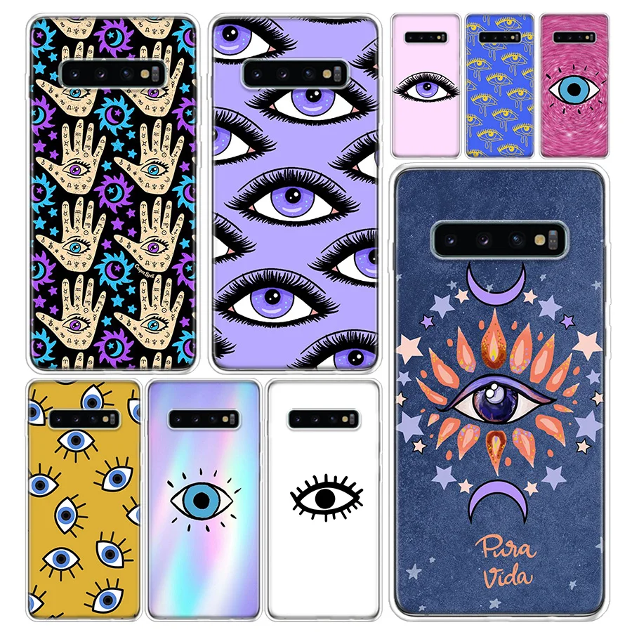 Чехол для телефона из золотой фольги с изображением сглаза Samsung Galaxy S20 Ultra S10E S9 S8 S7