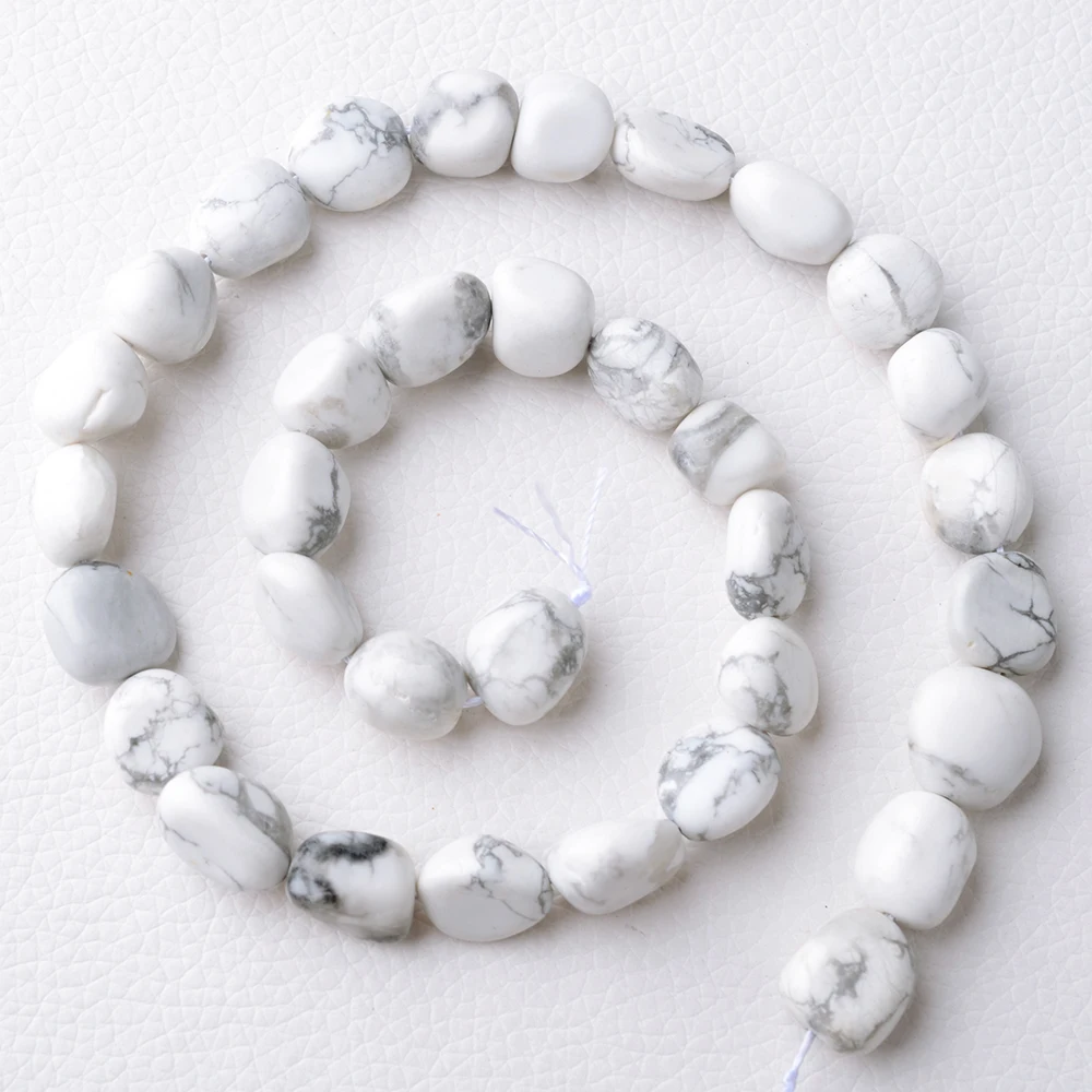 Natural White Howlite Turquoises Irregular Nugget Beads,Raw Magnesite  Pendant Beads For DIY Necklace Jewelry