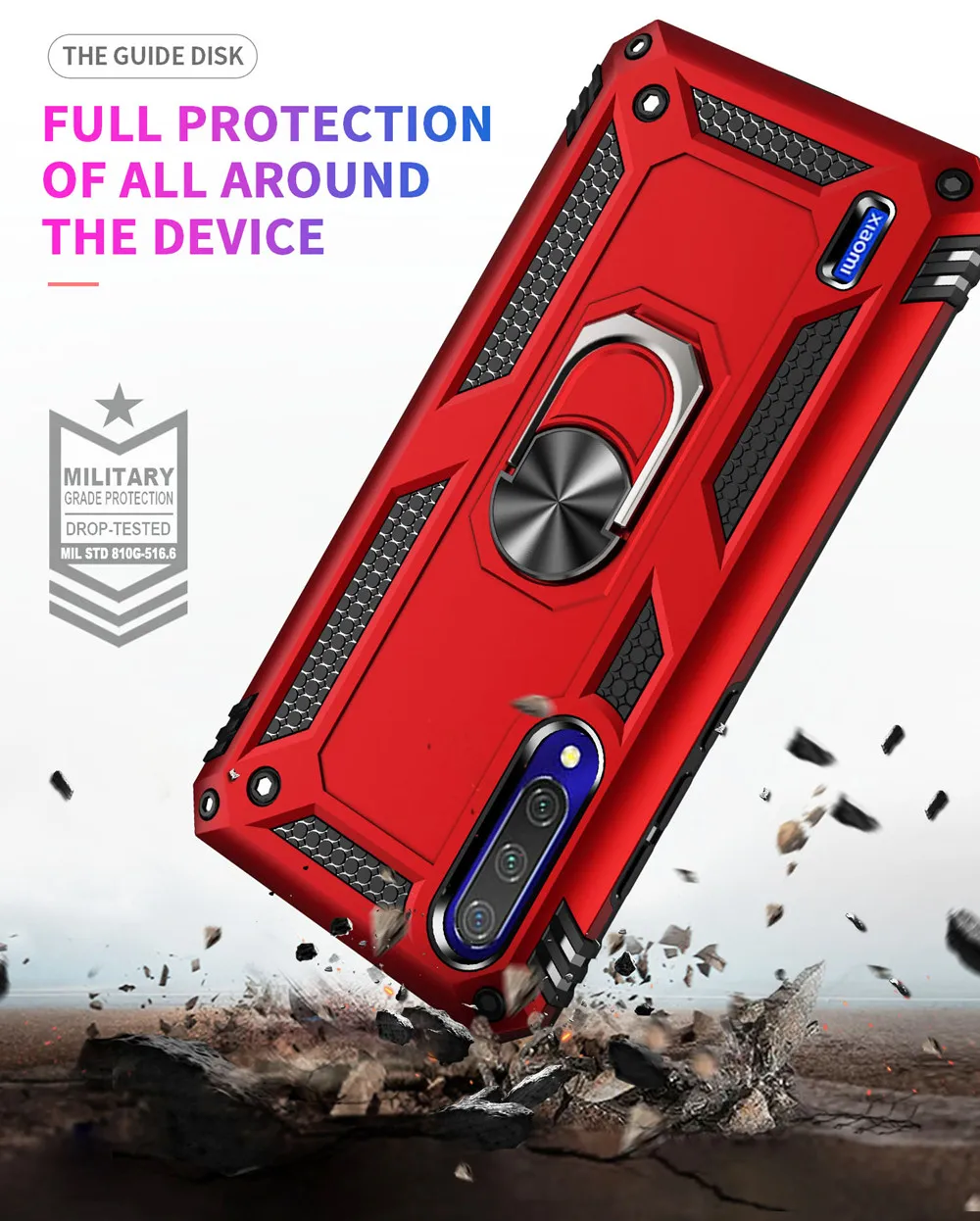 Роскошный бронированный Магнитный чехол с металлическим кольцом для Xiaomi Redmi Note 8 7 9 Pro 7A 8A A3 Lite CC9 CC9E противоударный чехол для Redmi 7A 8 чехол