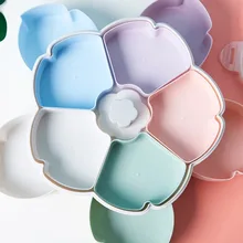 Пластиковая коробка для хранения для гайки, вращающаяся коробка для закусок, цветочный дизайн, коробка для хранения конфет, еды, органайзер для украшений# ew