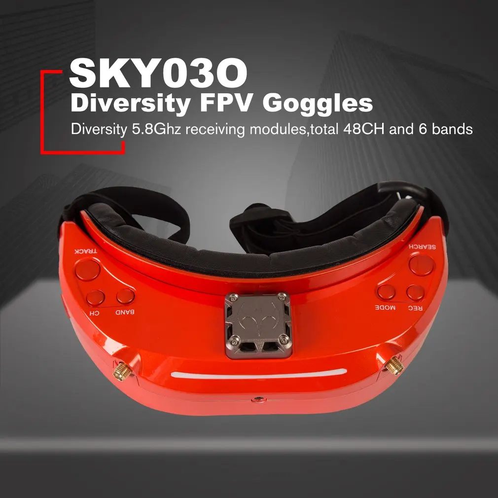 SKYZONE SKY03O 5,8 ГГц 48CH разнообразие FPV очки поддержка HDMI отслеживания головы с вентилятором DVR фронтальная камера для радиоуправляемого дрона