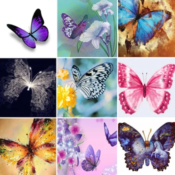 

50x50 diamond painting 5D Full Square butterfly embroidery mosaic Cross Stitch DIY Wall Sticker home Decoration Christmas Gift