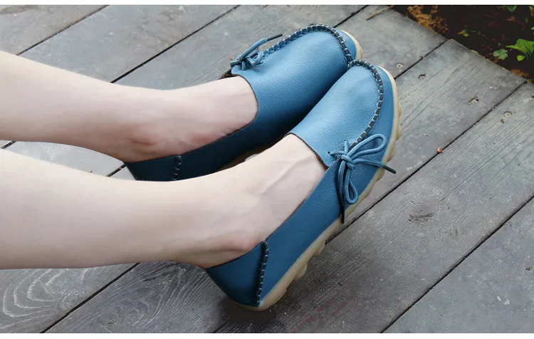 Fashion Summer Casual Leather Women's Loafer Shoes