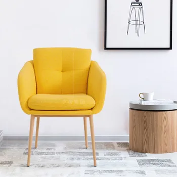 

Nordic Creative Bedroom Single Sofa Chair Study Computer Back Seat Simple Modern Leisure Lazy Sofa Chairs