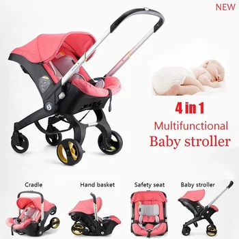 

Baby Stroller Safety seat Cradle 4-in-1 Multifunction Stroller Foldable and Portable Baby stroller