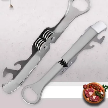 

1 Silver Stainless Steel Tray Clip Heat-Resistant Clip Beer Bottle Opener Kitchen Simple Tool Anti-Scalding Insulation Clip