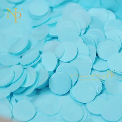 Nicro 2,5 см 10 г/пакет Бумага конфетти брызгает 12 Цветов круглый шар одежда для свадьбы, дня рождения украшения стола# Con08 - Цвет: Небесно-голубой
