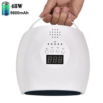 

Rechargeable Nail UV Lamp 48W Gel Lacquer Dryer UV Curing Light Pedicure Manicure Lamps Wireless Nail LED Lamp