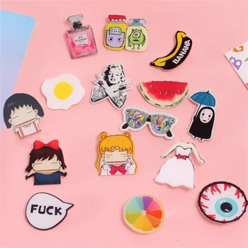 

10 PCS Cartoon Badges for Clothing Kawaii Animals Badges Decoration Icons on The Backpack Badge