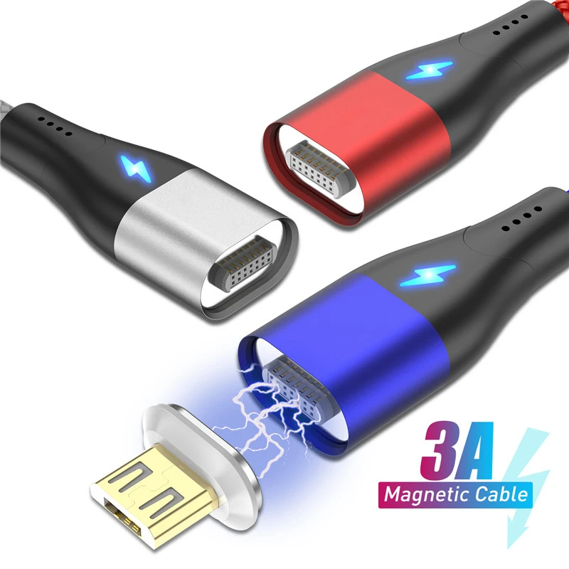 

Magnetic USB Cable Quick Charge 3.0 4.0 Micro USB Cable for iPhone Samsung Xiaomi Fast Magnet Phone Charging Cord Type C Cable
