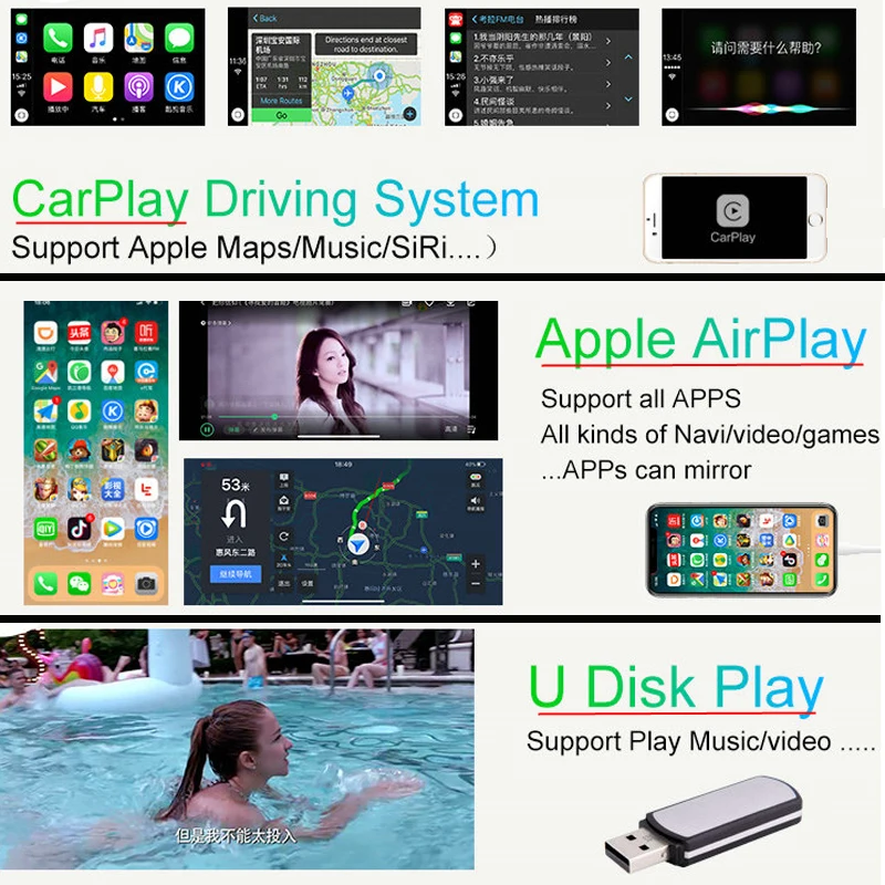 GreenYi Android Авто IOS автомобиль Apple Airplay Беспроводной CarPlay коробка для Audi A3 A4 A5 A6 Q3 Q5 Q7 экран обновление MMI Wifi