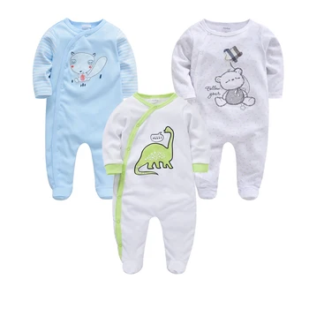 

2020 3 Pcs/set Baby Boy Clothes Set ropa bebe Soft Cotton Newborn Girls Clothing 0-12 months One Piece Romper Infant Pajamas