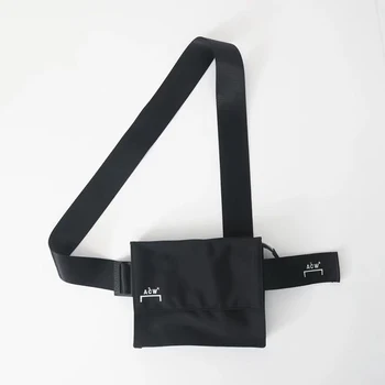 

2020 New Apricot Black A-COLD-WALL* Shoulder Bag Streetwear Canvas LOGO Button A COLD WALL Crossbody Bag ACW Chest Bag