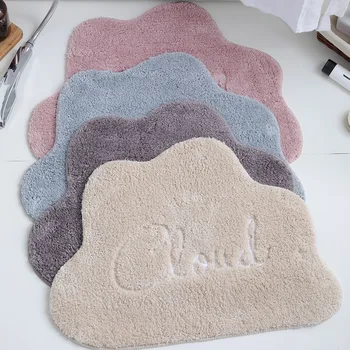 

50cmx70cm Cloud Shaped Baby Play Mats Living Room Entrance Rug Bedroom Bath Mats Non-slip Soft Carpet Mat