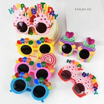 

1Pc Happy Birthday Glasses Funny Novelty Eyeglasses Candle Sunglasses Party Glasses Party Supplies Birthday Gift for Kids