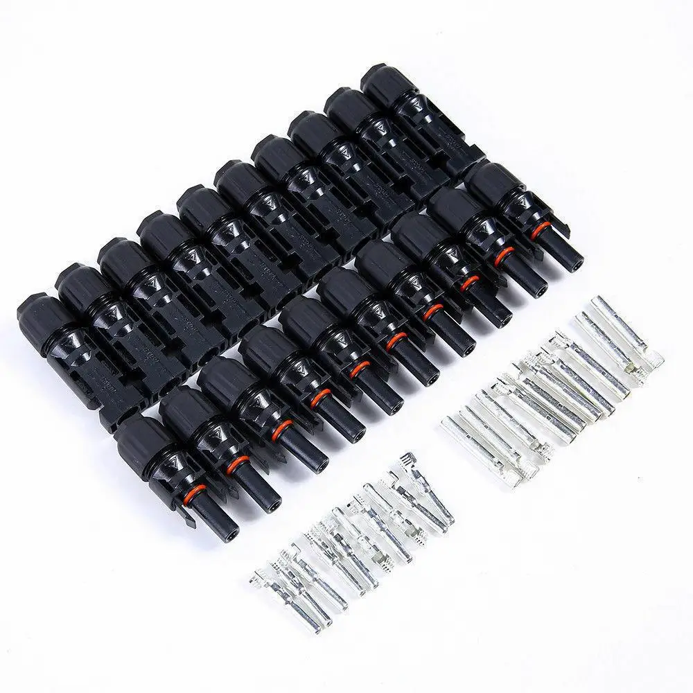 

10 Pairs MC4 30A Male Female M/F Wire PV Cable Connector Set Solar Panel