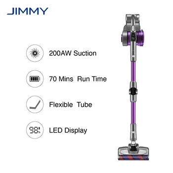 

JIMMY JV85 Pro Cordless Handheld Vacuum Cleaner 200AW Powerful Suction Flexible Metal Tube 70 Minute Run Time Dust Collector