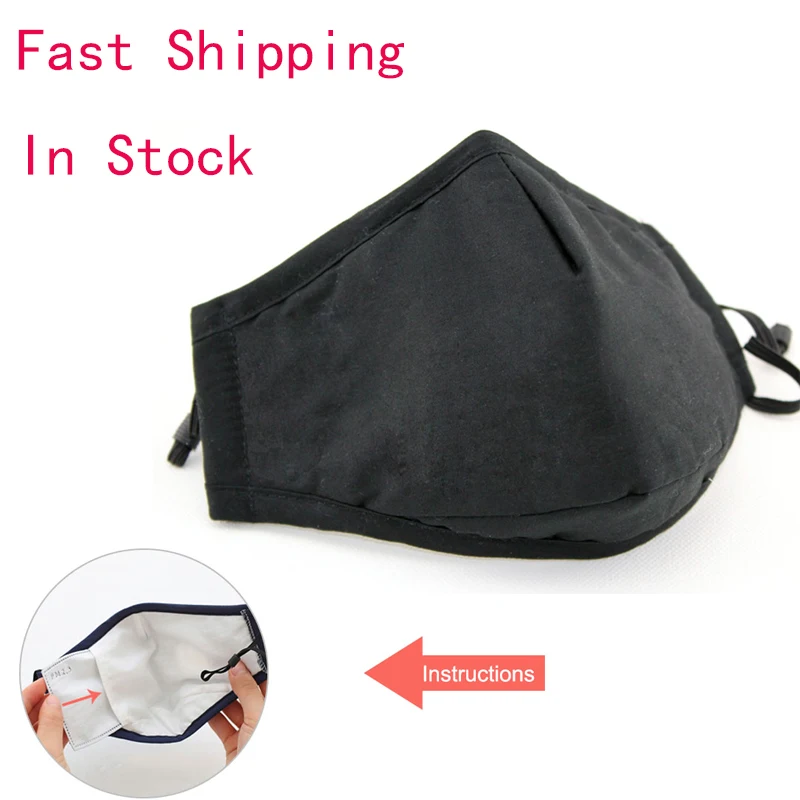 

N95 Mask PM2.5 Black Mouth Mask Respirator Anti Dust Mask Activated Carbon Filter Windproof Mouth-muffle Proof Face Masks