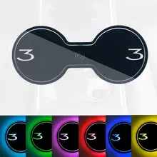 7 цветов светодиодный держатель для чашки светящийся люминесцентный зарядный коврик для чашки украшение световая чашка Противоскользящий коврик для Tesla модель 3