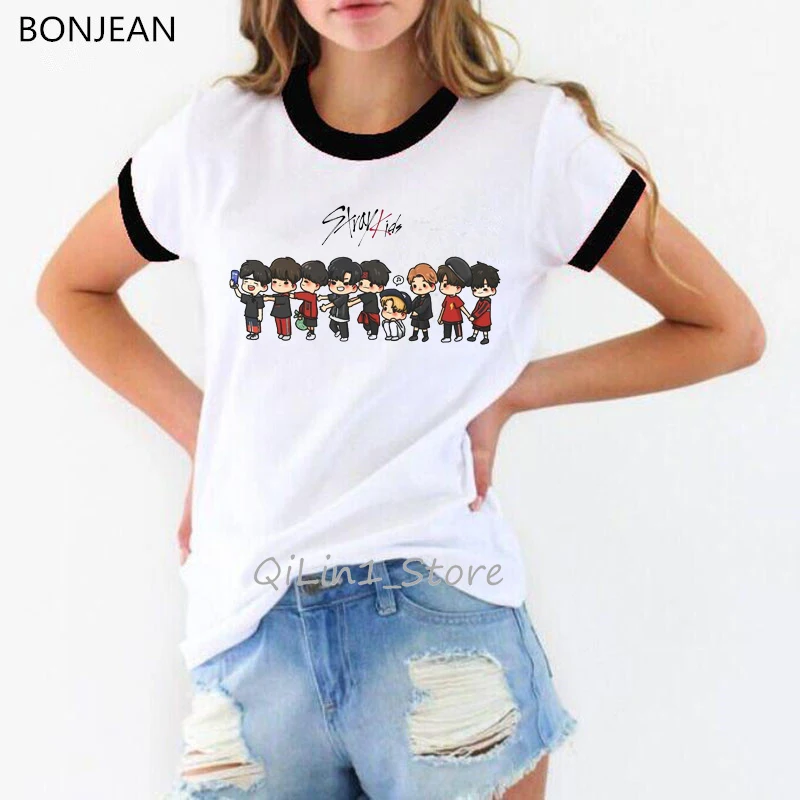 

Stray Kids Kpop Tshirt Women Korean Clothes Straykids Funny T Shirts Hip Hop Harajuku Tshirt Hipster Top Tee Shirt Femme Tops