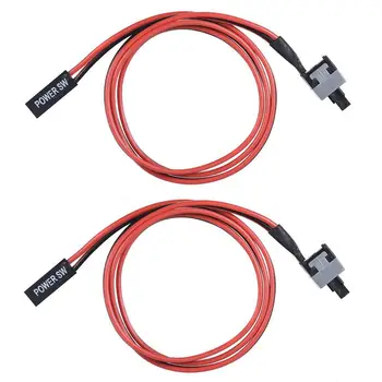 

2 Pack 2 Pin SW PC Power Cable on/Off Push Button ATX Computer Switch Wire 45cm