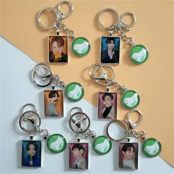 

Kpop Got7 KeyChain Metal Crystal Key Ring chain for Mobile Phone lanyard Pendant kpop GOT7 High quality Photo album Call My Name