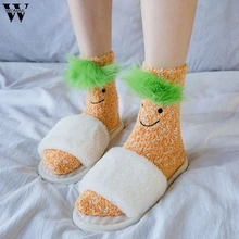 Харадзюку, носки-тапочки для женщин и девочек, коралловый флис, 3D рисунок животных, носки для сна, модные носки для женщин