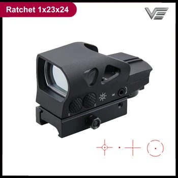 

Vector Optics Ratchet 1x23x34 Tactical Red Dot Sight 4 Reticle Hunting scope Light and Compact QD 21mm Mount Base for Shooting