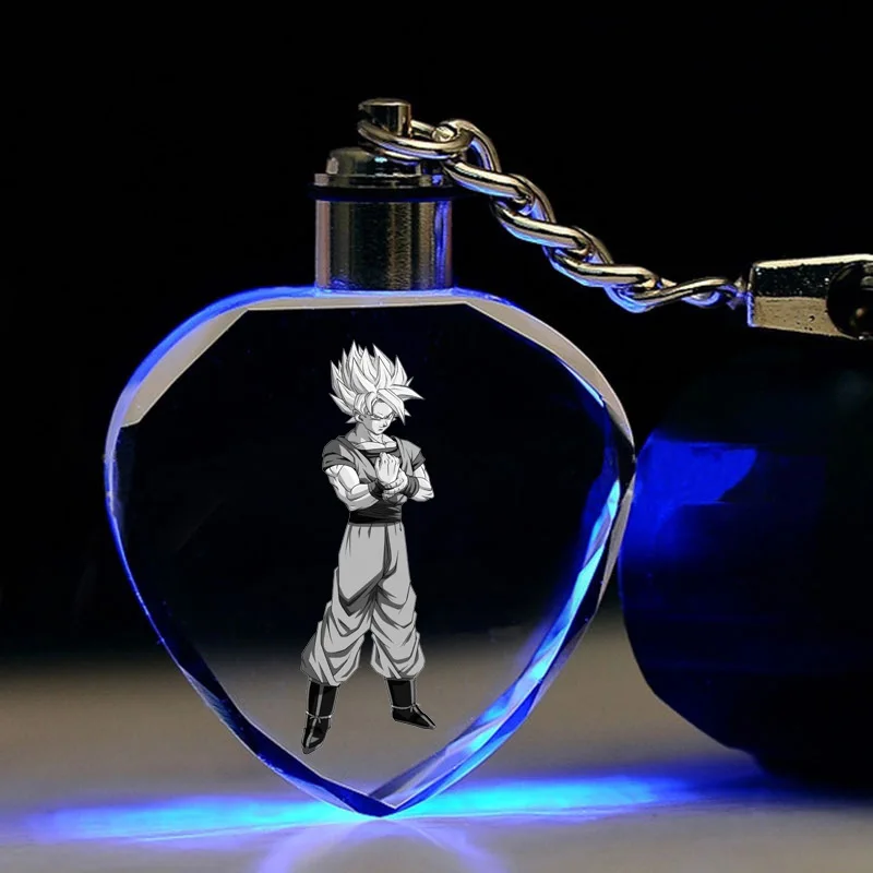 Аниме Dragon Ball брелок Сон Гоку Мастер Роши Тянь Шинхан куририн Вегета в форме сердца кристалл брелок милый забавный мультфильм