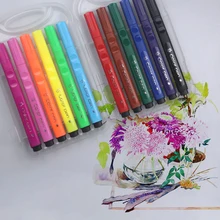 MOKEELO 12/18/24/36/48 Цвета акварель Краски ручки-Щетки Набор для нарисованные красками книги манга дети канцелярские принадлежности 801S