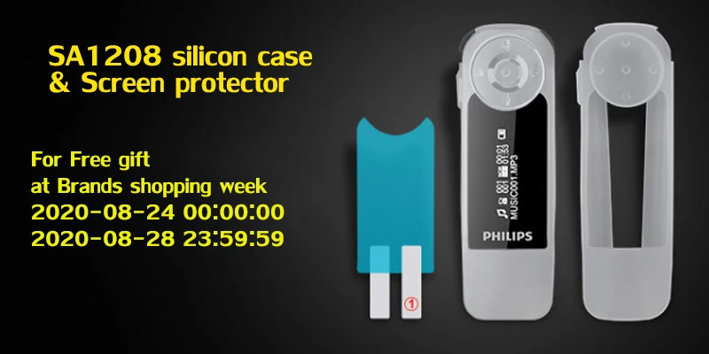 PHILIPS SA1208 Mini Back Clip MP3 Music Player