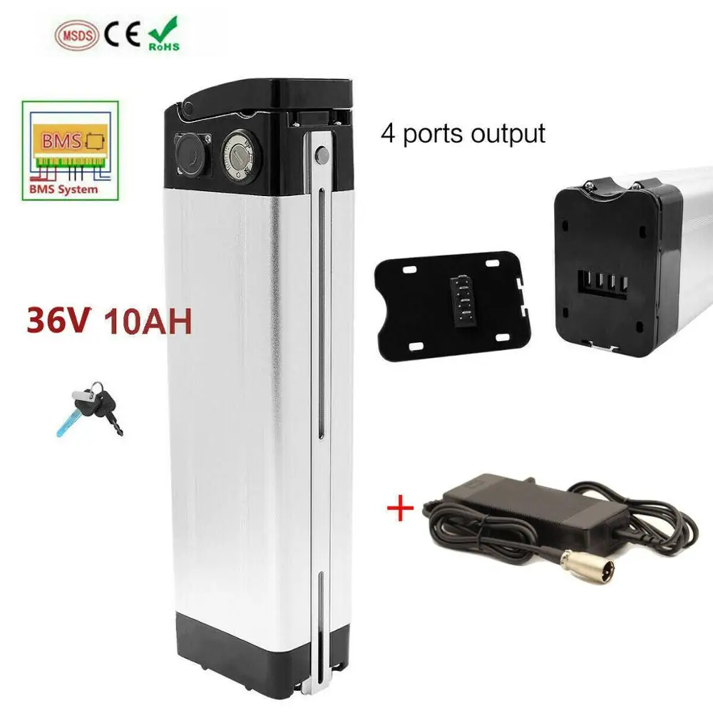 SilverFish 36V 10Ah литий-ионный аккумулятор 250-350W электрический велосипед зарядное