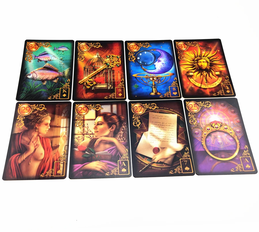 47 карточек на английском языке чтение судьба Ленорман Oracle карты таинственный Fortune Таро карты Настольная игра для Гадания и предсказания