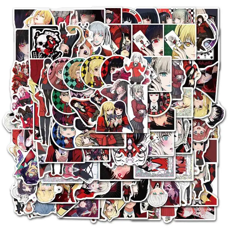 

100Pcs Japanese Anime Kakegurui Stickers Creative Anime Cartoon Stationery Sticker Set For Luggage Notebook Laptop Decor Decals