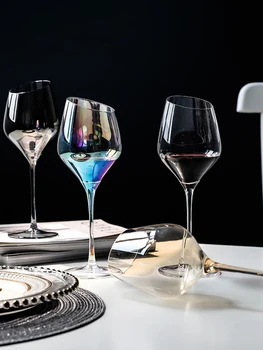 

European Creative Crystal Glass Red Wine Cup Rainbow Luxury Goblet champagne glasses Bar Hotel party home wedding cups